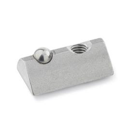 GN 506.1 Stainess Steel Roll-In T-Slot Nuts, for Aluminum Profiles, without Guide Step 