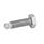 GN 933.5 Stainless Steel Hex Head Screws, with Brass / Plastic Tip or Ball End Type: ZK - Ball end tip