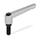 WN 306 Plastic Adjustable Levers, with Special-Tipped Threaded Studs Color: GS - Gray, RAL 7035, textured finish
Type: KU - Plastic tip