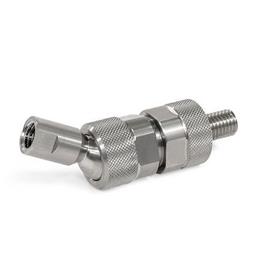 GN 782 Stainless Steel Axial Ball Joints Material: NI - Stainless steel<br />Type: KI - Ball with tapped hole<br />Identification No.: 2 - Mounting socket with threaded stud