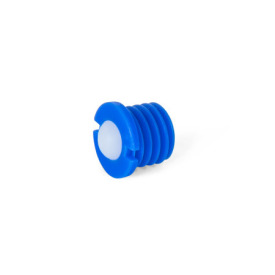 GN 616.2 Steel / Stainless Steel / Plastic Spring Plungers, with Flange, with Ball, with Front Slot Type: KD - Plastic housing, plastic ball