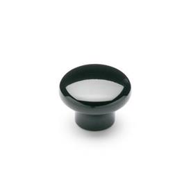 EN 77 Phenolic Plastic Mushroom Shaped Knobs, with Molded-In Thread 