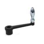 Cast Iron Straight Crank Handles, with Fixed or Revolving Handle, with Round or Square Bore
