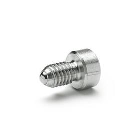 GN 815.1 Stainless Steel Ball Plungers, with Internal Hexagon Head Type: NIS - Stainless steel, high spring load