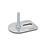 GN 42 Steel Leveling Feet, Tapped Socket or Threaded Stud Type, with Slotted Mounting Hole, Rectangular Shape Type (Base): E3 - With rubber pad, vulcanized, black, with 1 slotted hole
Version (Stud / Socket): S - Without nut, external hex at the bottom