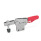 GN 820.4 Stainless Steel Horizontal Acting Toggle Clamps, with Safety Hook, with Vertical Mounting Base Material: NI - Stainless steel
Type: NLC - U-bar version, with two flanged washers and spindle assembly GN 708.1