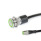 GN 3310 Stainless Steel Push Button Switches / Indicator Lights, with / without LED Lightning Type: TK - Button, with LED, red / green (bi-color)
Connection type: S025 - Cable with plug, 0.25 m