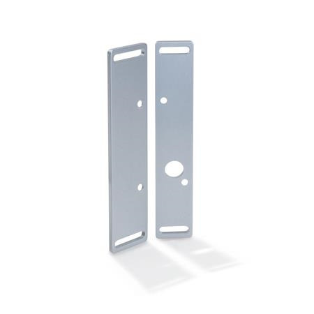 Placas de montaje planas GN 139.3: Acero, para bisagras GN 139.1 y GN 139.2