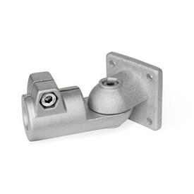 GN 282 Aluminum Swivel Clamp Connector Joints Type: S - Stepless adjustment<br />Finish: BL - Plain, Matte shot-blasted finish