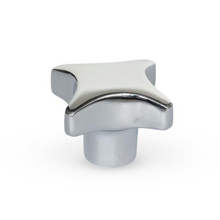 GN 6335 Stainless Steel AISI 316 Hand Knobs, with Tapped Through or Tapped Blind Bore Type: E - With tapped blind bore