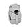 GN 135 Aluminium, noix de serrage orthogonales, assemblage multi-pièce, dimensions d'alésage inégales Finition: BL - Finition blanc, Finition grenaillée mate