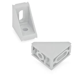 EN 561 Plastic Mounting Angle Brackets, Type B and C Type: C - 1 x slotted hole b<sub>2</sub>, without guide steps, 1 x bore d, with guide steps<br />Identification no.: 1 - Without cover cap