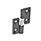 GN 337 Zinc Die-Cast Lift-Off Hinges, with Countersunk Bores Material: ZD - Zinc die-cast
Finish: SW - Black, RAL 9005, textured finish
Identification no.: 2 - Fixed bearing (pin) left