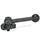 GN 918.1 Steel Clamping Cam Units, Upward Clamping, with Threaded Bolt Type: GV - With ball lever, straight (serrations)
Clamping direction: L - By counter-clockwise rotation