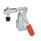 GN 812 Steel Vertical Acting Toggle Clamps, with Dual Flanged Mounting Base Type: CV - U-bar version, with two flanged washers and spindle assembly GN 708.1