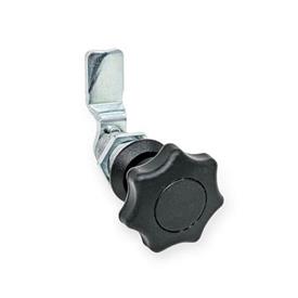 GN 515 Zinc Die-Cast Cam Latches, with Extended Housing, with Operating Elements Type: SG - With hand knob