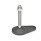 EN 445.5 Stainless Steel Leveling Feet, Plastic Base Plate Type: BG - With nut, with rubber pad