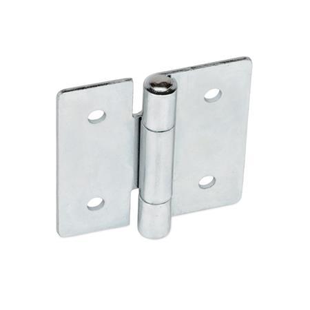 GN 136 Steel Sheet Metal Hinges, Square or Vertically Extended Material: ST - Steel
Type: B - With through holes