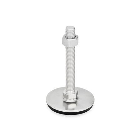 Pieds de machine GN 41: Inox, à goujon fileté ou taraudé en pouces
