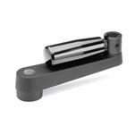 Aluminum Crank Handles with Locking Retractable Handle, with Steel Retractable Mechanism