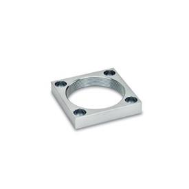 GN 876.1 Steel Threaded Flanges, for Pneumatic Swing Clamps GN 876 