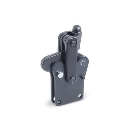 Knee Lever Modules GN 810.12: Steel, with Horizontal or Vertical Mounting Base