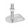 GN 43 Metric Thread, Stainless Steel Leveling Feet, Tapped Socket or Threaded Stud Type, with Slotted Mounting Hole, Rectangular Shape Type (Base): G0 - Without rubber pad, with 2 slotted holes
Version (Stud / Socket): TK - With nut, wrench flat at the bottom