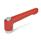 GN 300.2 Zinc Die-Cast Adjustable Levers, Tapped Type, with Zinc Plated Steel Components Color (Finish): RS - Red, RAL 3000, textured finish