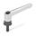 GN 300.4 Zinc Die-Cast Adjustable Levers, Threaded Stud Type, with Steel Components, with Increased Clamping Force Color / Finish: CR - Chrome plated finish