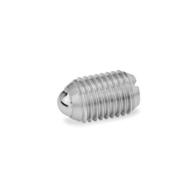 GN 615 Steel / Stainless Steel Ball Plungers, with Slot Type: KN - Stainless steel, standard spring load