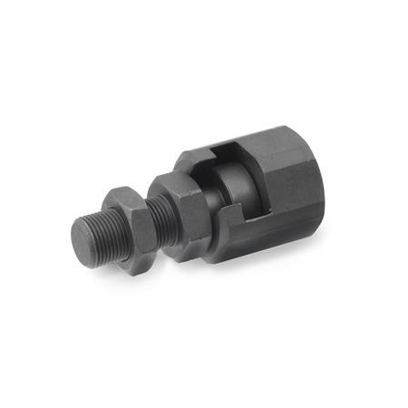 GN 240 Steel Quick-Fit Couplings, With Radial Off-Set Compensation Type: A - With threaded stud