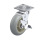 WN 22872.1 Steel Medium Duty Casters, Rubber Wheel Tread, Polypropylene Wheel Core, Medium Version, Round Tread Bracket type: LF - Swivel bracket with mounting plate, with wheel brake