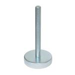 Inch Size, Steel "Glide-Rite"™ Industrial Glides, Fixed Threaded Stud Type, with Plastic Pad