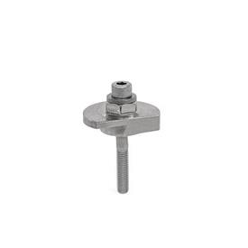 GN 918.7 Stainless Steel Clamping Cam Units, Downward Clamping, Screw from the Operator's Side Type: SKS - With hex<br />Clamping direction: L - By counter-clockwise rotation