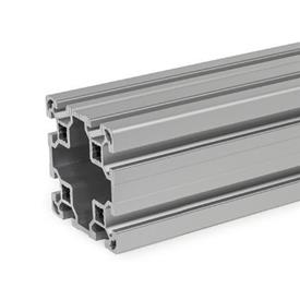 GN 10b Aluminum Profiles, b-Modular System, with Open Slots on All Sides, Profile Type Light Profile size: B-808010L<br />Finish: N - Anodized finish, natural color