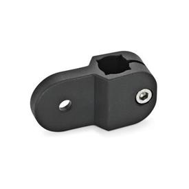 EN 176 Plastic Work Gripper Blocks, for Sensors / Reflectors Type: C - With bore for countersunk screw M6