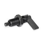 Steel Cam Action Indexing Plungers, Lock-Out, with 180° Limit Stop