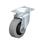 L-POEV Steel Medium Duty Rubber Wheel Swivel Casters, with Plate Mounting Type: K-SG-FK - Ball bearing with gray wheel, with thread guard