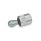 GN 715 Posicionadores con empujador lateral de aluminio, tipo de montaje a presión Tipo: SB - Perno de presión de acero, con sello