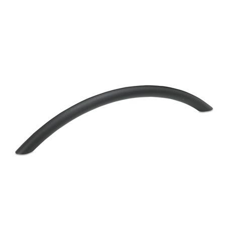 GN 424.1 Steel Arched Pull Handles, with Tapped Holes Finish: SW - Black, RAL 9005, textured finish
