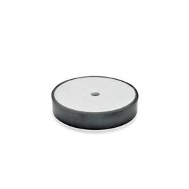 GN 438 Rubber Spacer Disks, with Steel Plate Type: A - Mounting via mounting hole
