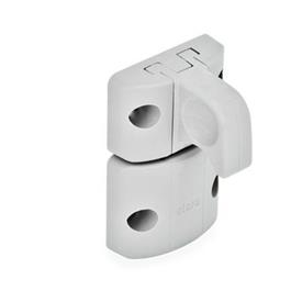 EN 449 Technopolymer Plastic Snap Door Latches Type: B - Snap latch with hook, with finger handle<br />Color: LG - Gray, matte finish