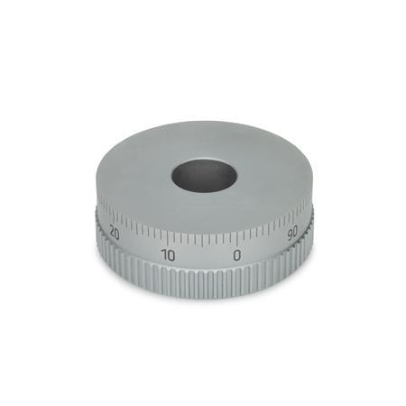 Anneaux gradués GN 164: Acier, finition chromée mate, avec échelle