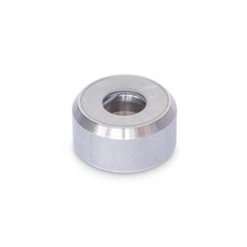 GN 6311.1 Stainless Steel Thrust Pads, for DIN 6332 Grub Screws or DIN 6304 / DIN 6306 Tommy Screws Type: A - Smooth thrust pad surface, without plastic cap<br />Material: NI - Stainless steel