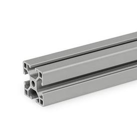GN 10i Aluminum Profiles, i-Modular System, with Open Slots on All Sides, Profile Type Light Profile size: I-30306L<br />Finish: N - Anodized finish, natural color