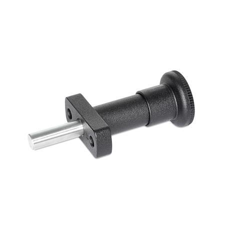 GN 817.9 Zinc Die-Cast Indexing Plungers, Lock-Out and Non Lock-Out, with Removable Pin Type: B - Non lock-out