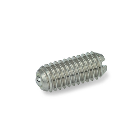 Posicionadores de bola GN 615.8: Acero inoxidable, con cojinete de fricción, con ranura