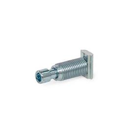 GN 23b Steel Automatic Connectors, for Aluminum Profiles (b-Modular System), Right-Angled Connection Size: 10L