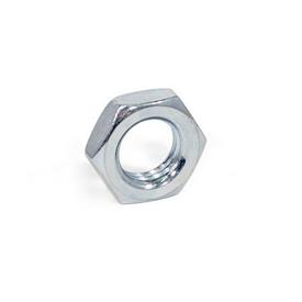 ISO 4035 Steel Thin Hex Nuts Finish: ZB - Zinc plated, blue passivated finish