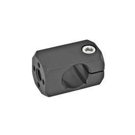 GN 478 Aluminium, mini-noix de serrage pour supports de capteur Finition: ELS - Noire finition anodisée
